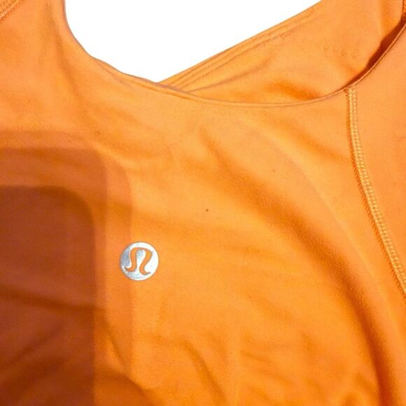Lululemon Women’s 8 Align Tank Orange Soda Fitted Crop Basic Trendy Athletic - Picture 5 of 11